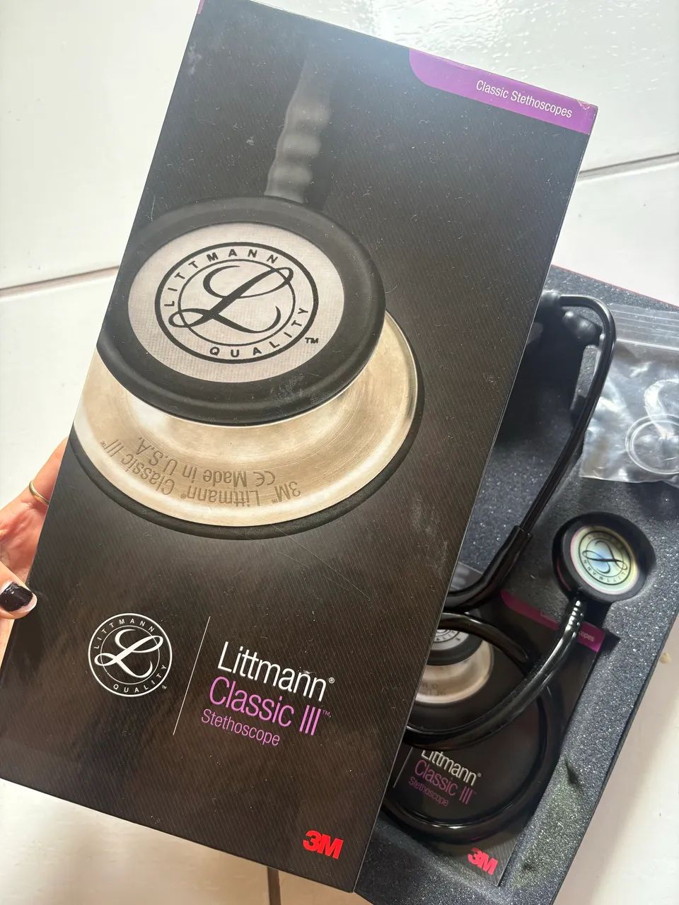 Estetoscópio 3M Littmann Classic III Black Rainbow - Foto 3