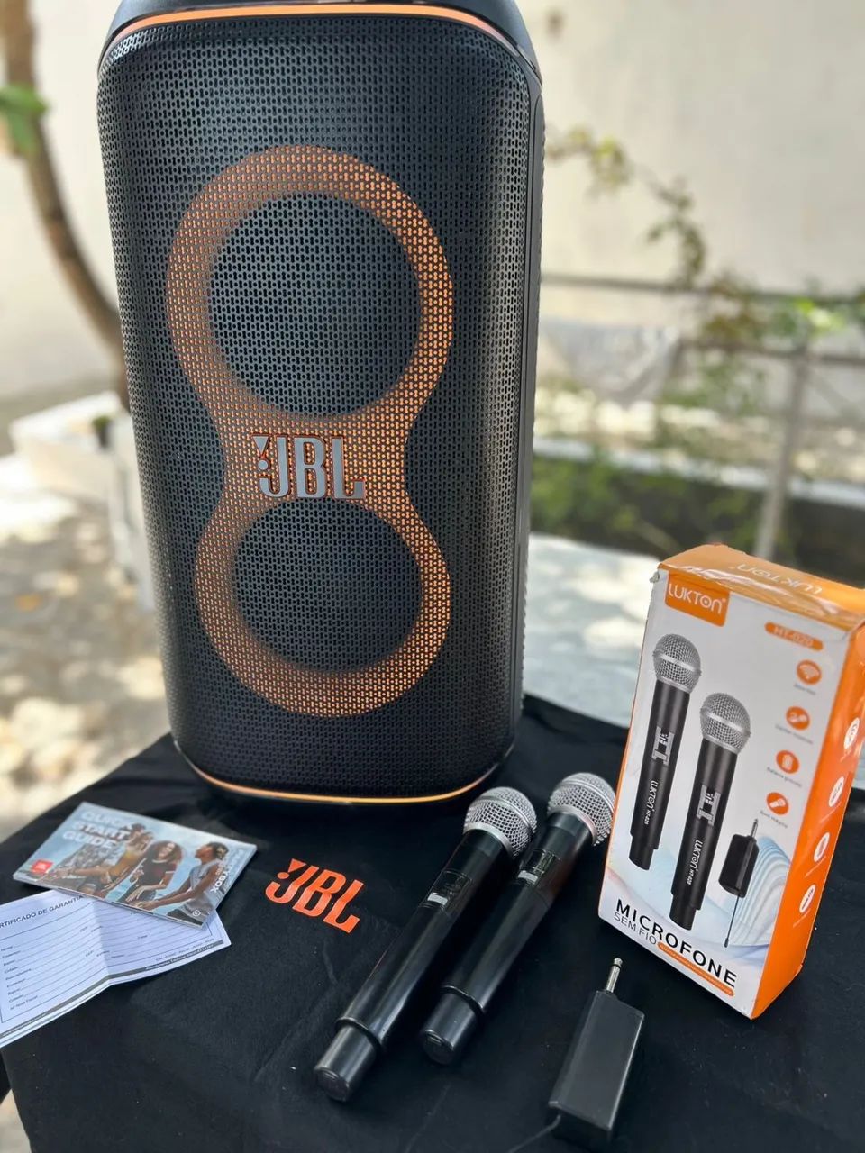 JBL PartyBox Club 120 + Kit 2 Microfones Sem Fio Bluetooth - Foto 2