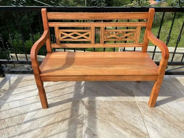 Compartilhar Banco Namoradeira 120cm Madeira Rustica - Foto 2