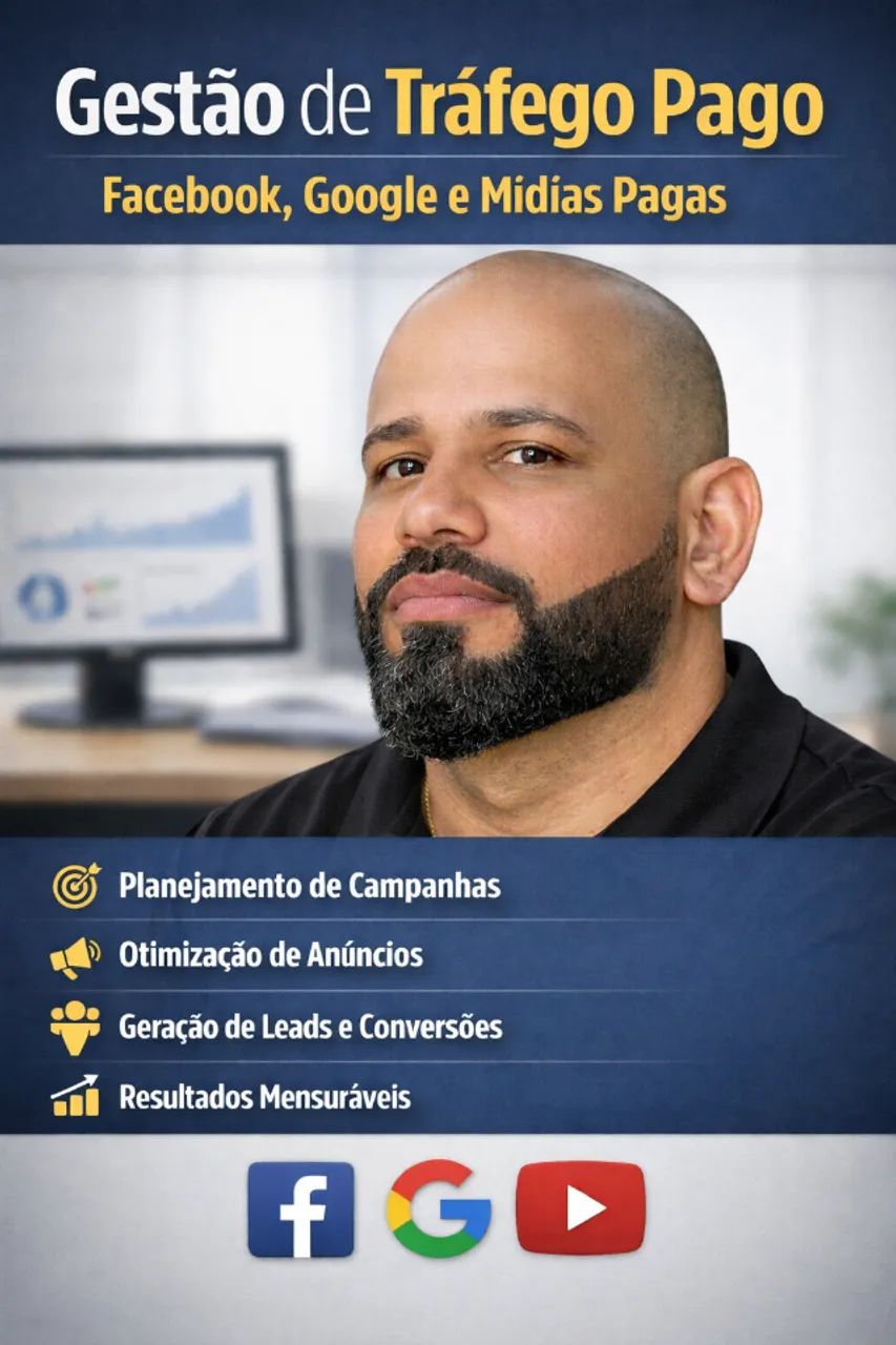 Gestor de Tráfego Pago Profissional | Google Ads, Facebook Ads, Instagram Ads e Mais