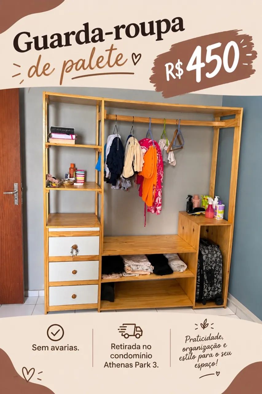 Guarda-roupa de Palete