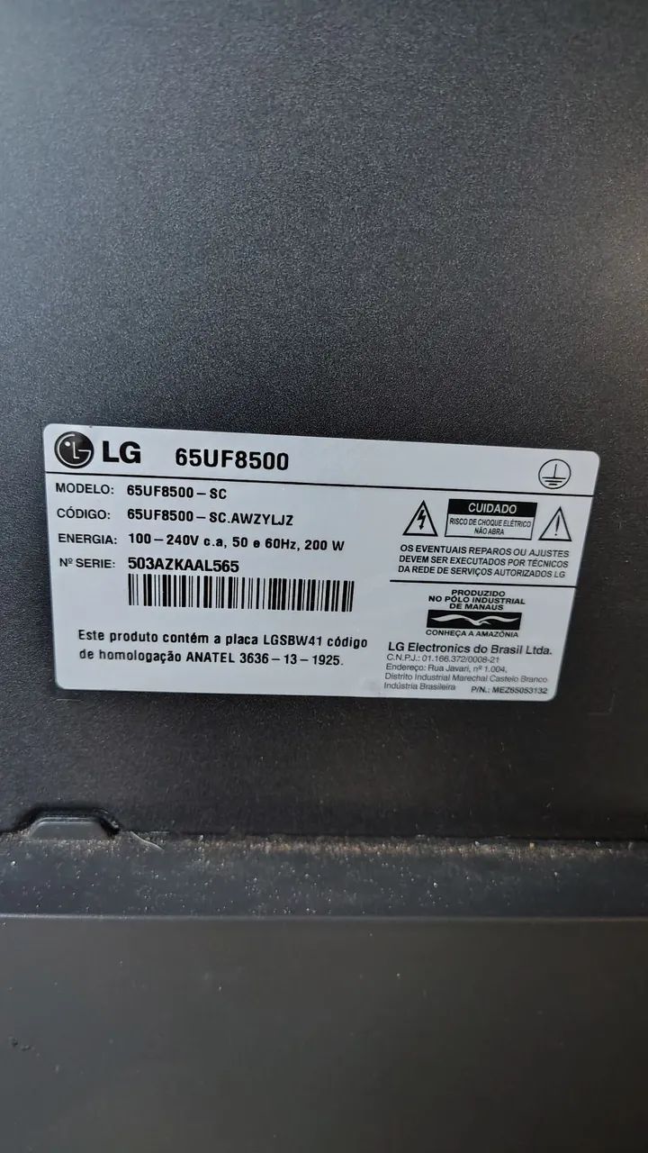 Tv LG 65 Polegadas ( Com Avaria) - Foto 5