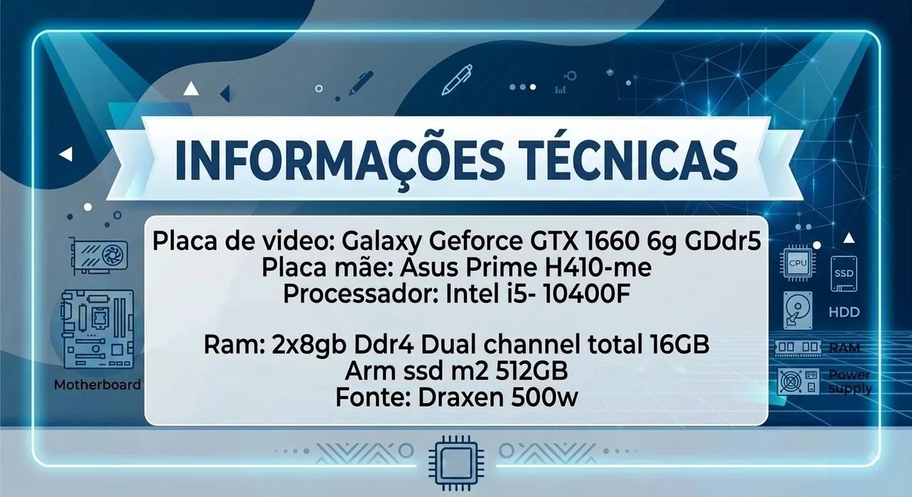 Pc Gamer i5-10ª+ 1660  - Foto 4