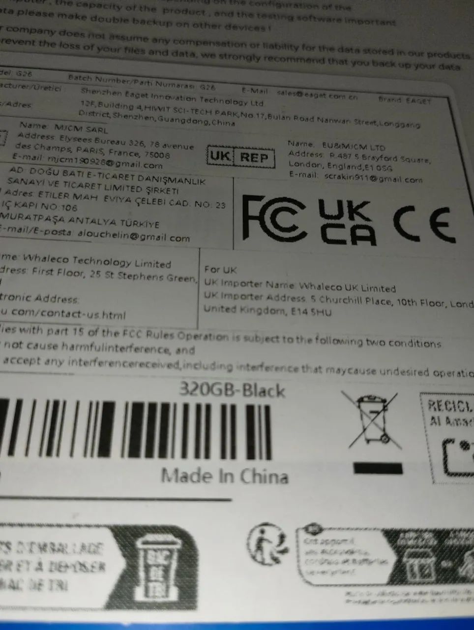 HD Externo EAGET 320 GB - Foto 5