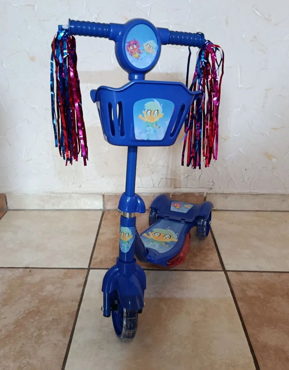 Patinete infantil azul 3 rodas  - Foto 2