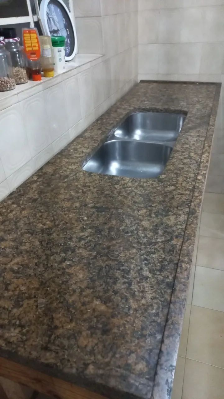 Pia granito Cuba dupla c/entrega 