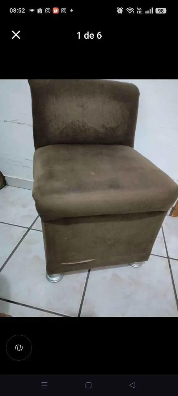 Sofazinho de manicure 