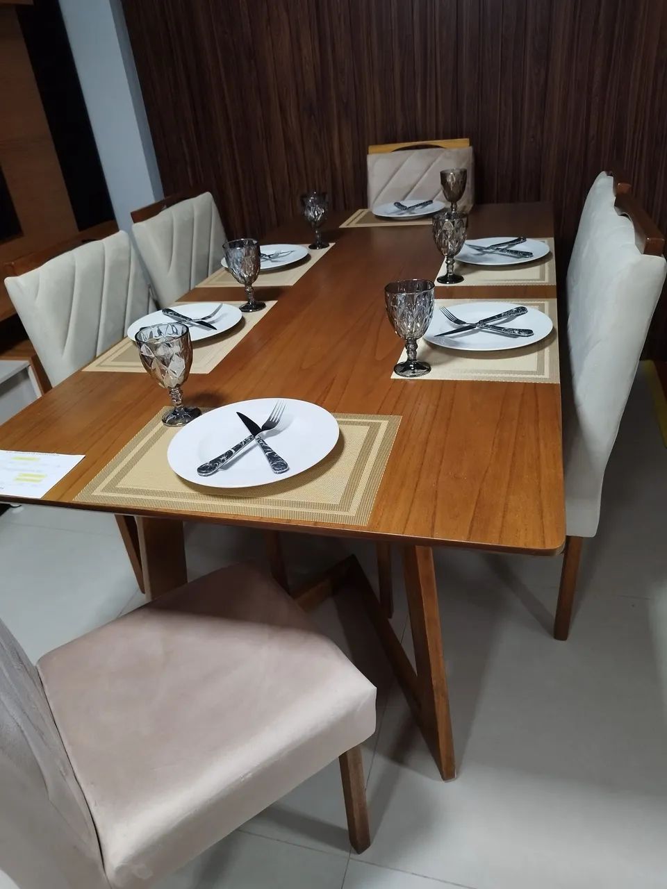 Mesa de Jantar com tampo Madeira 2.00x1.00 06 cadeiras  - Foto 3