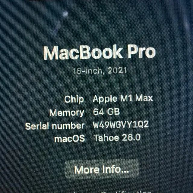 MACBOOK PRO 16 M1 MAX 64GB/1TB - 24GPU - 203C - Foto 5