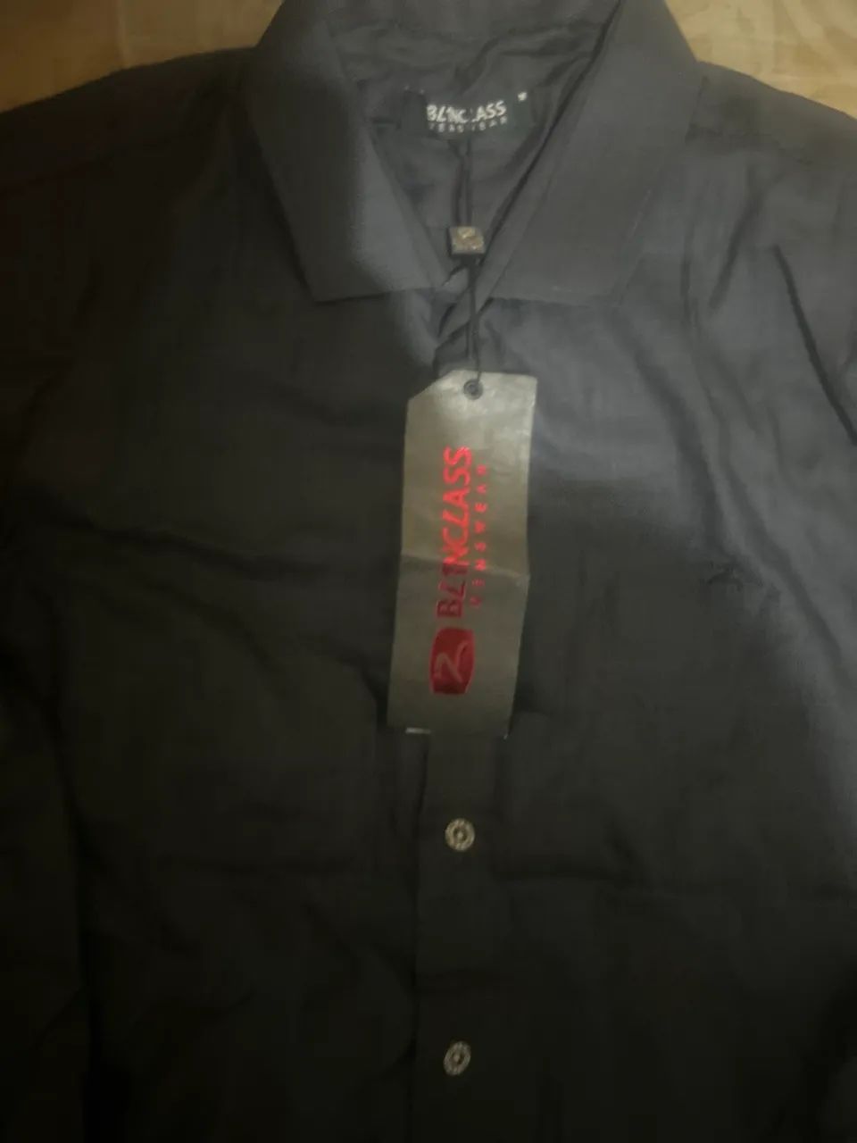 camisa social manga longa, blinclass. Nova.