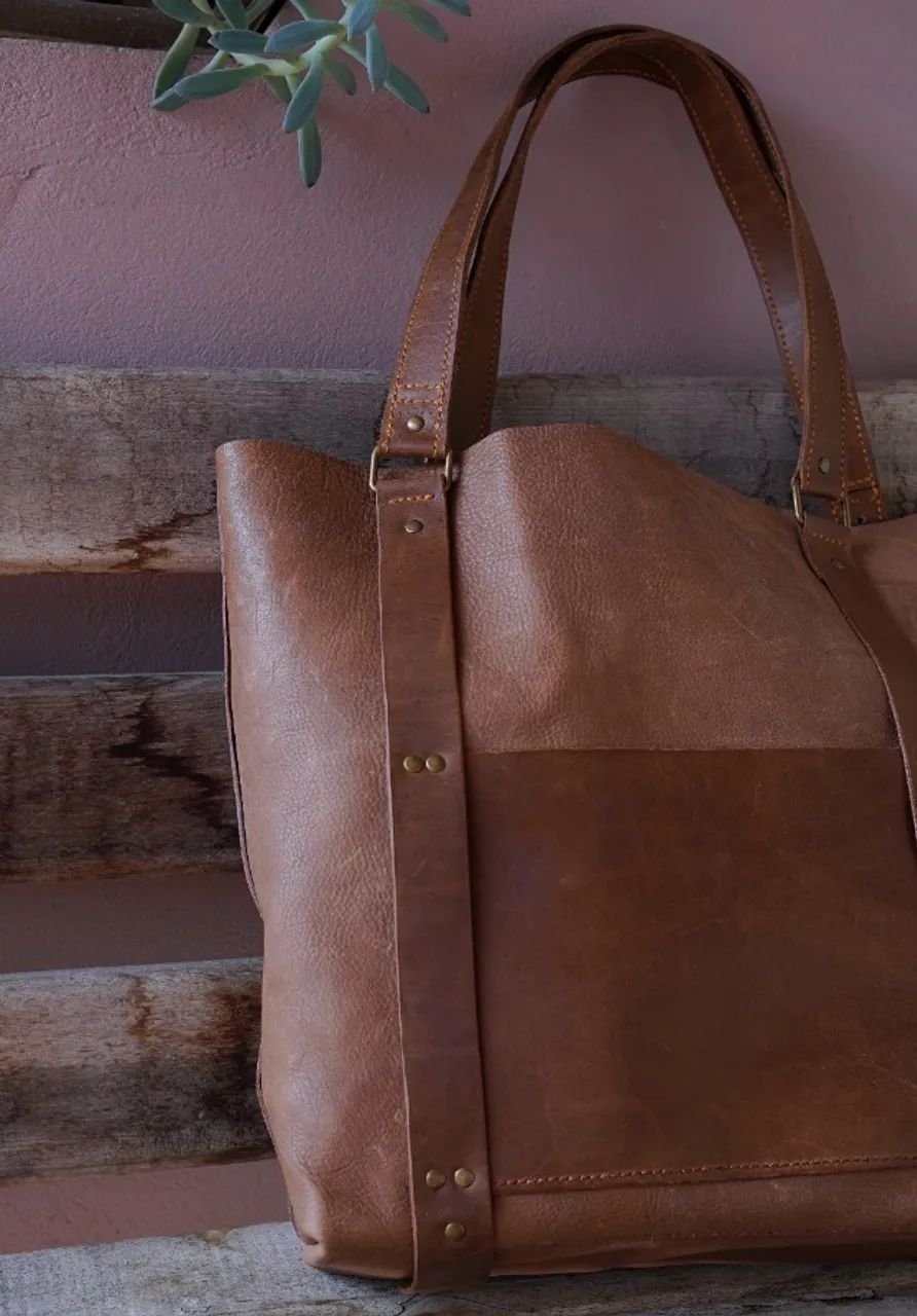 bolsa tote shopper +cinto corset de couro legitimo - Foto 2
