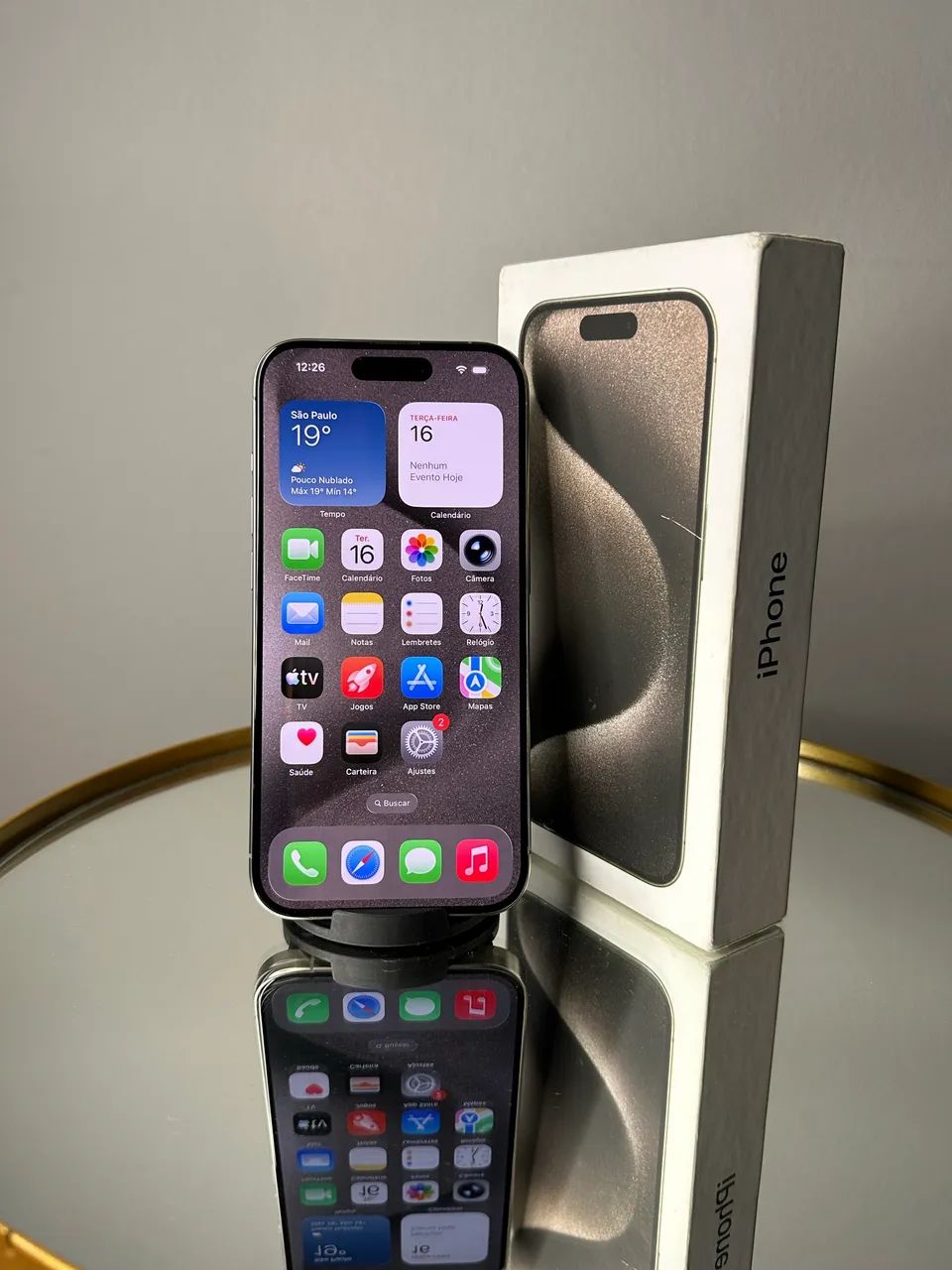 iPhone 15 Pro 128gb Cinza semi novo impecável  - Foto 4