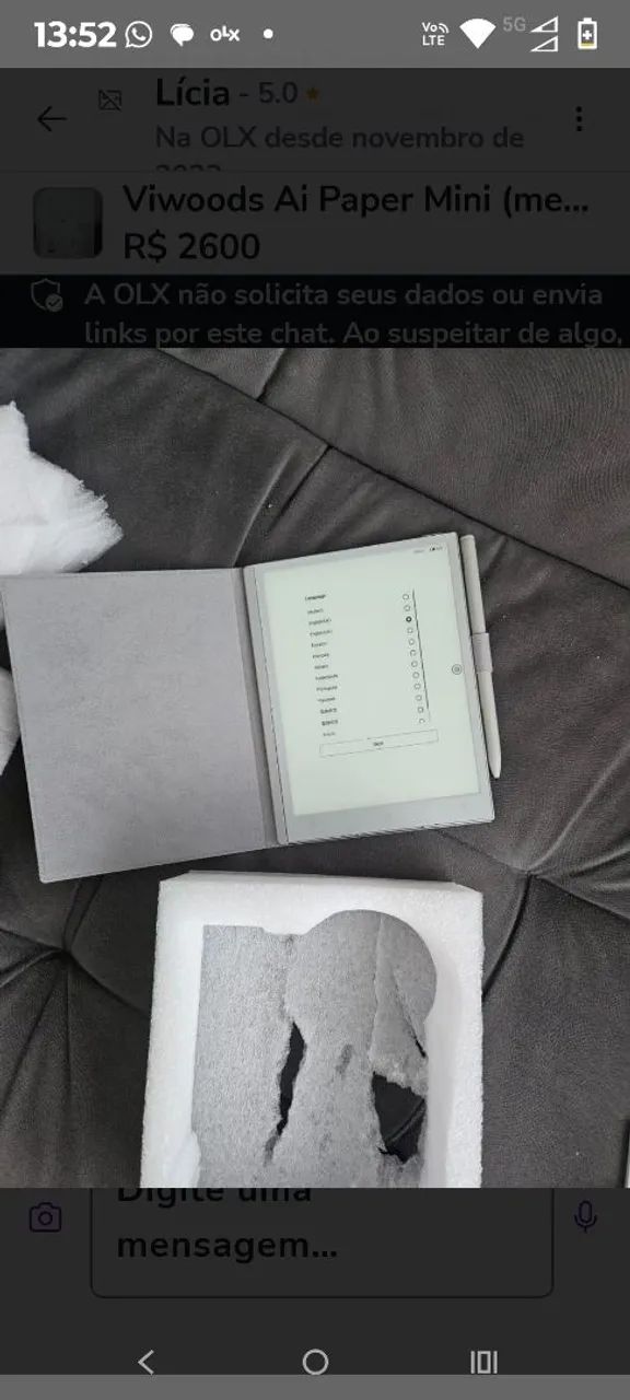 Viwoods,versão Mini ,ereader com caneta novo novo