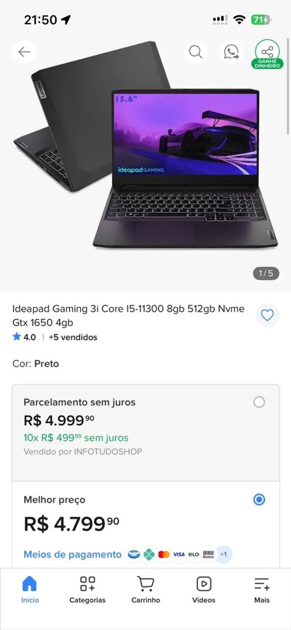 Notebook Gamer  - Foto 5