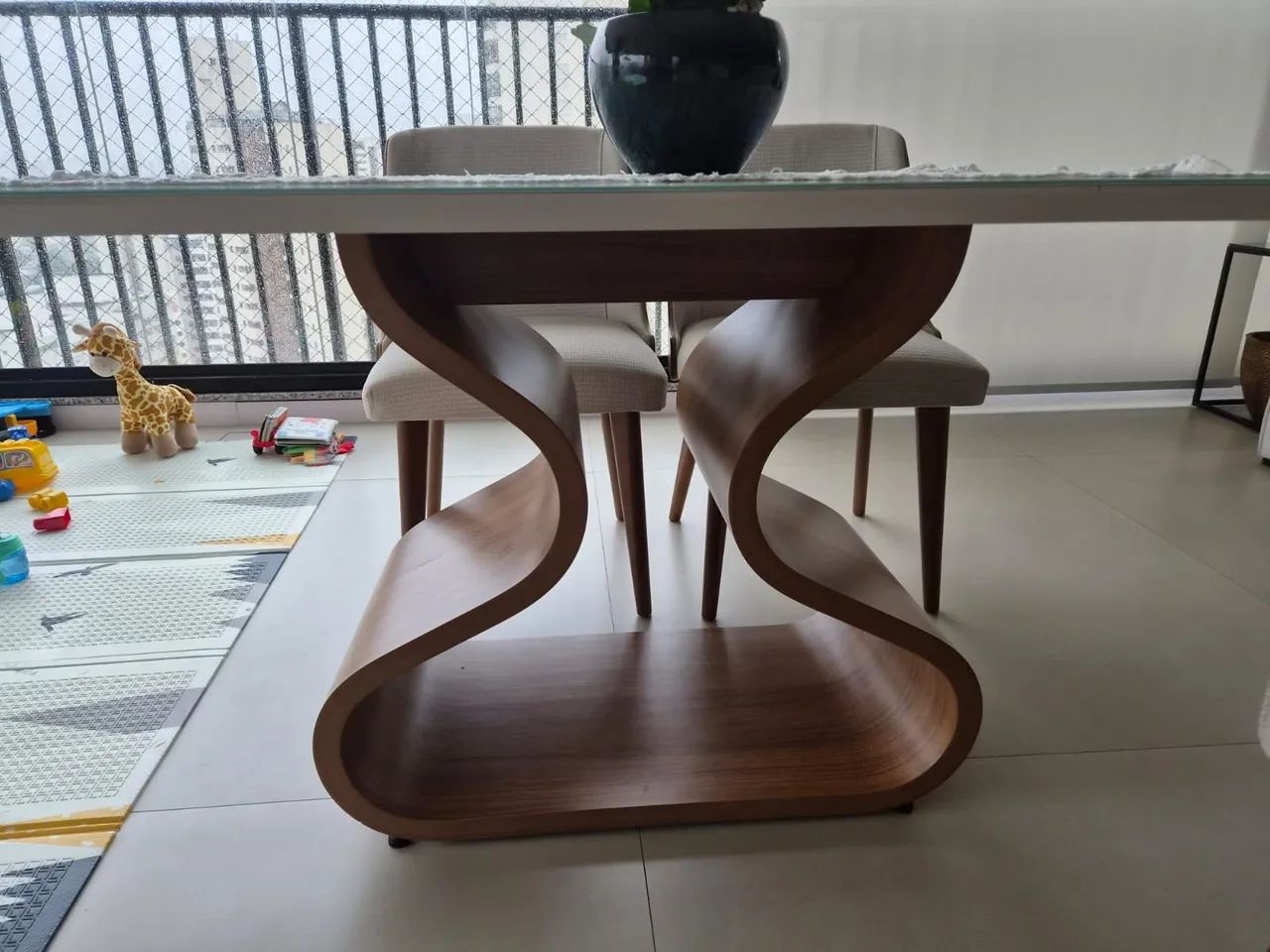 Mesa de vidro off white - Foto 4