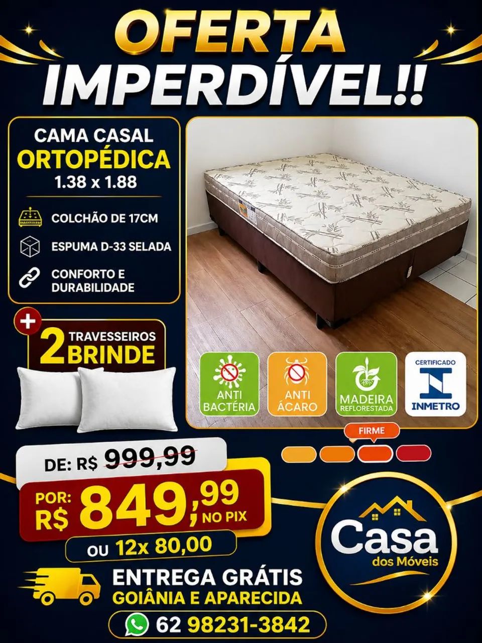 Cama Casal ÓTIMA QUALIDADE EM OFERTA