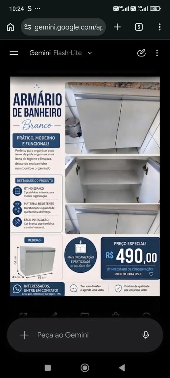 ARMÁRIO DE BANHEIRO