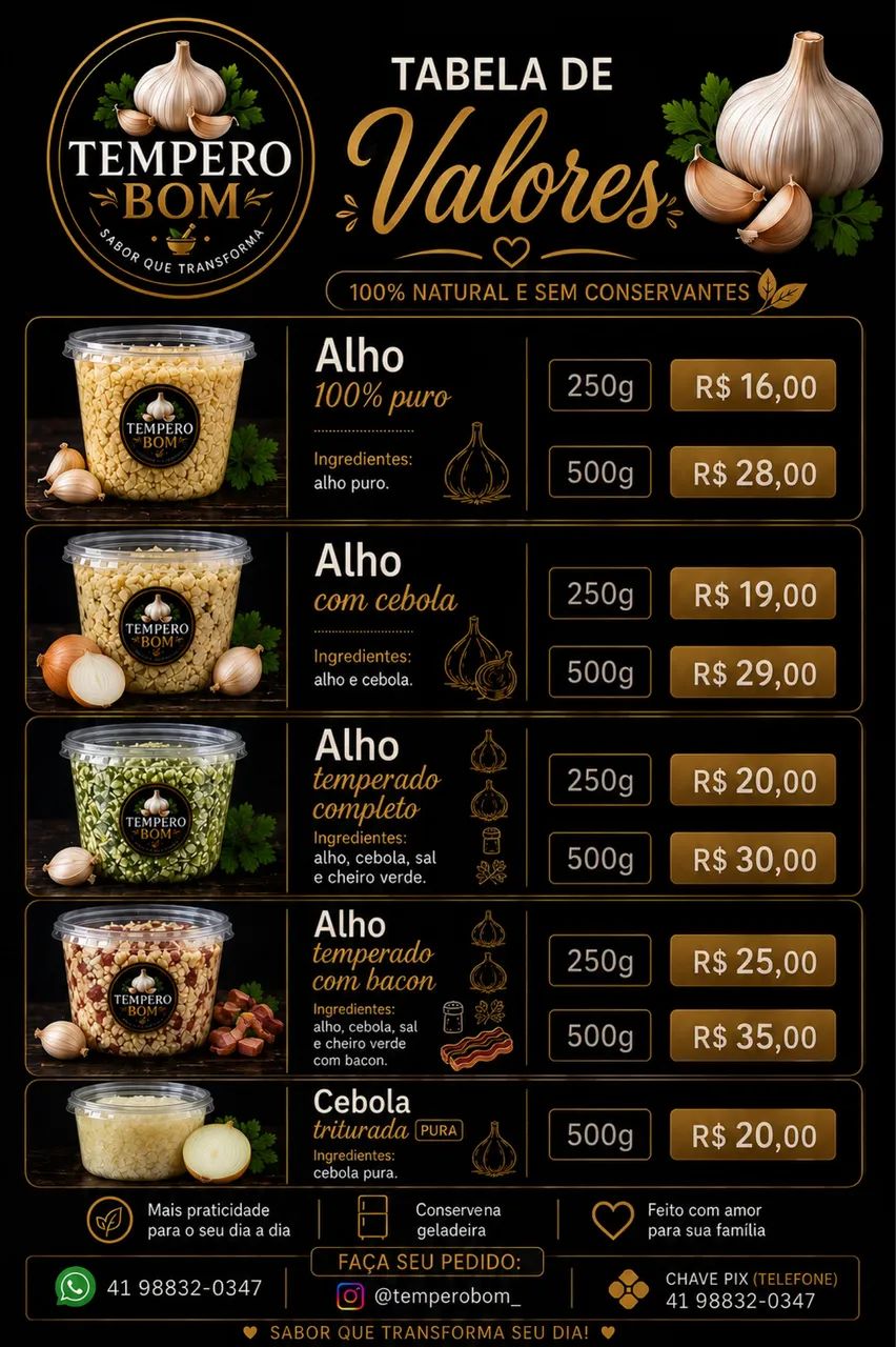 Alho 100% puro 