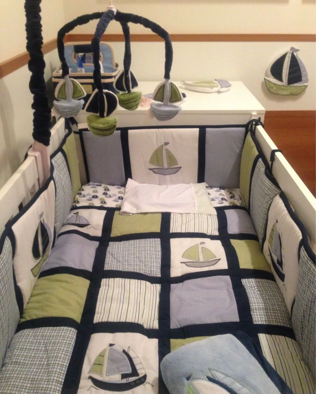 Kit berço Nautica Kids completo quarto bebe - Foto 5