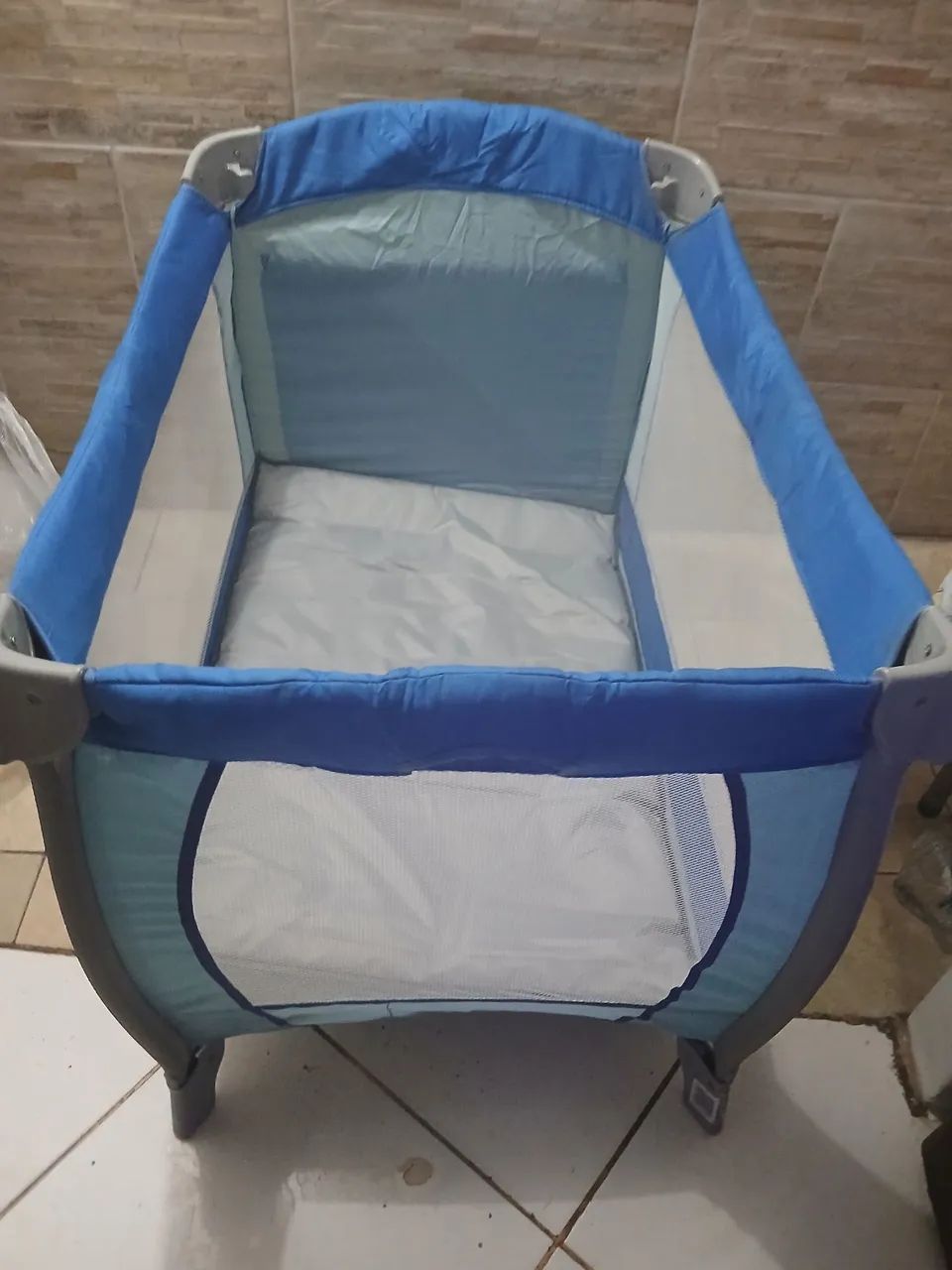 Cercadinho de bebê azul - Foto 3