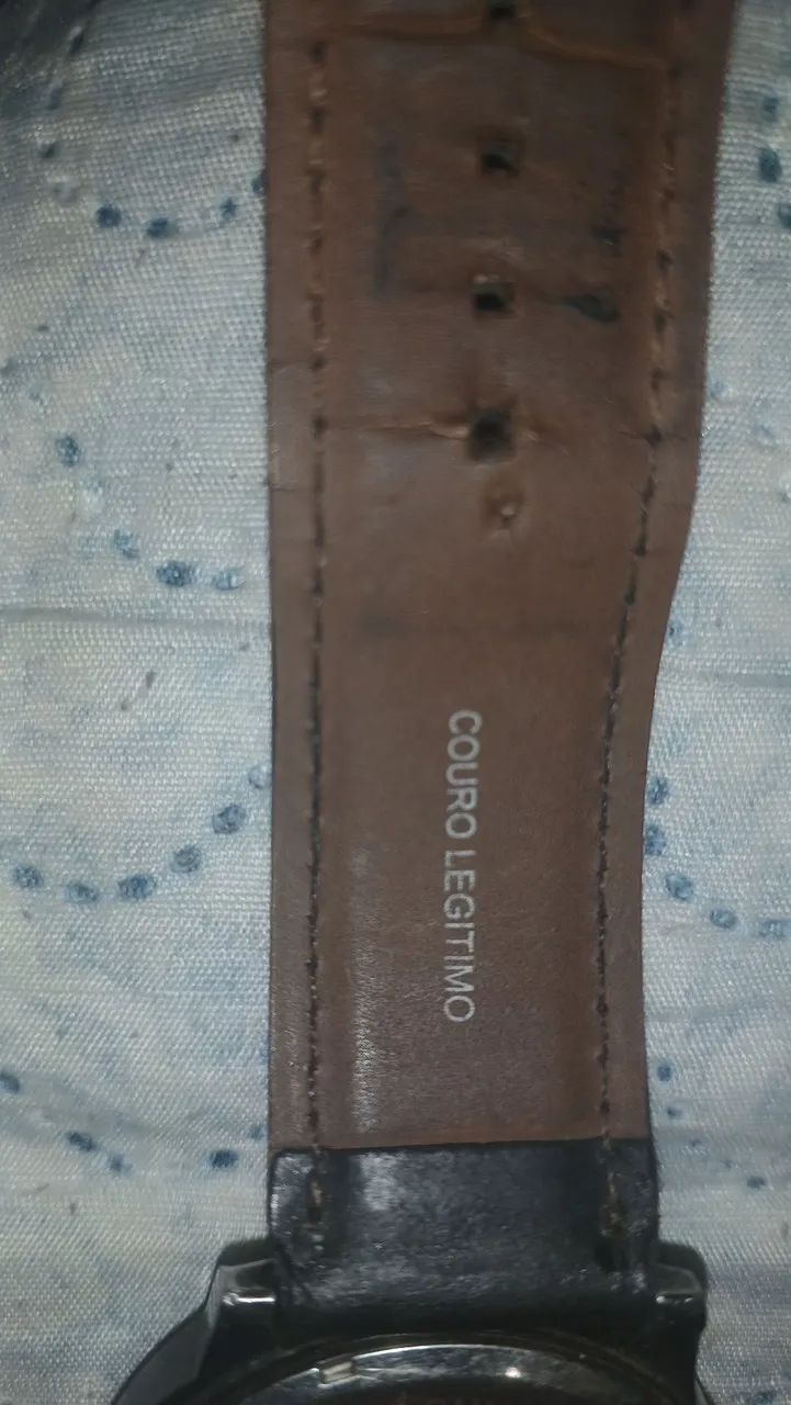 Relogio chilli beans original masculino pulseira de couro - Foto 2