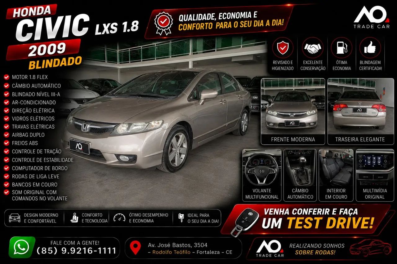 Honda Civic Civic Sedan LXS 1.8/1.8 Flex 16V Aut. 4p 2009