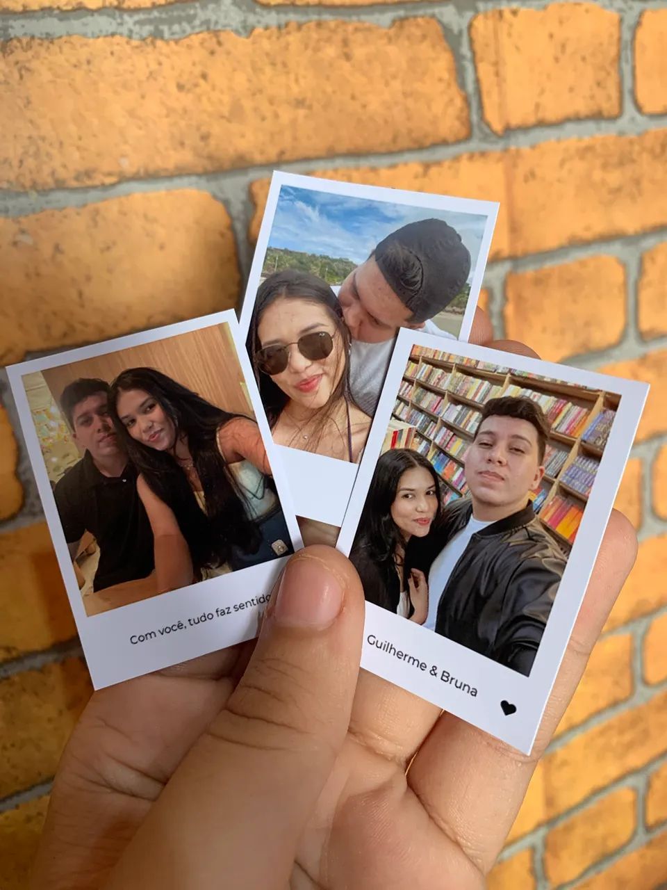 Chaveiros, fotos polaroid 