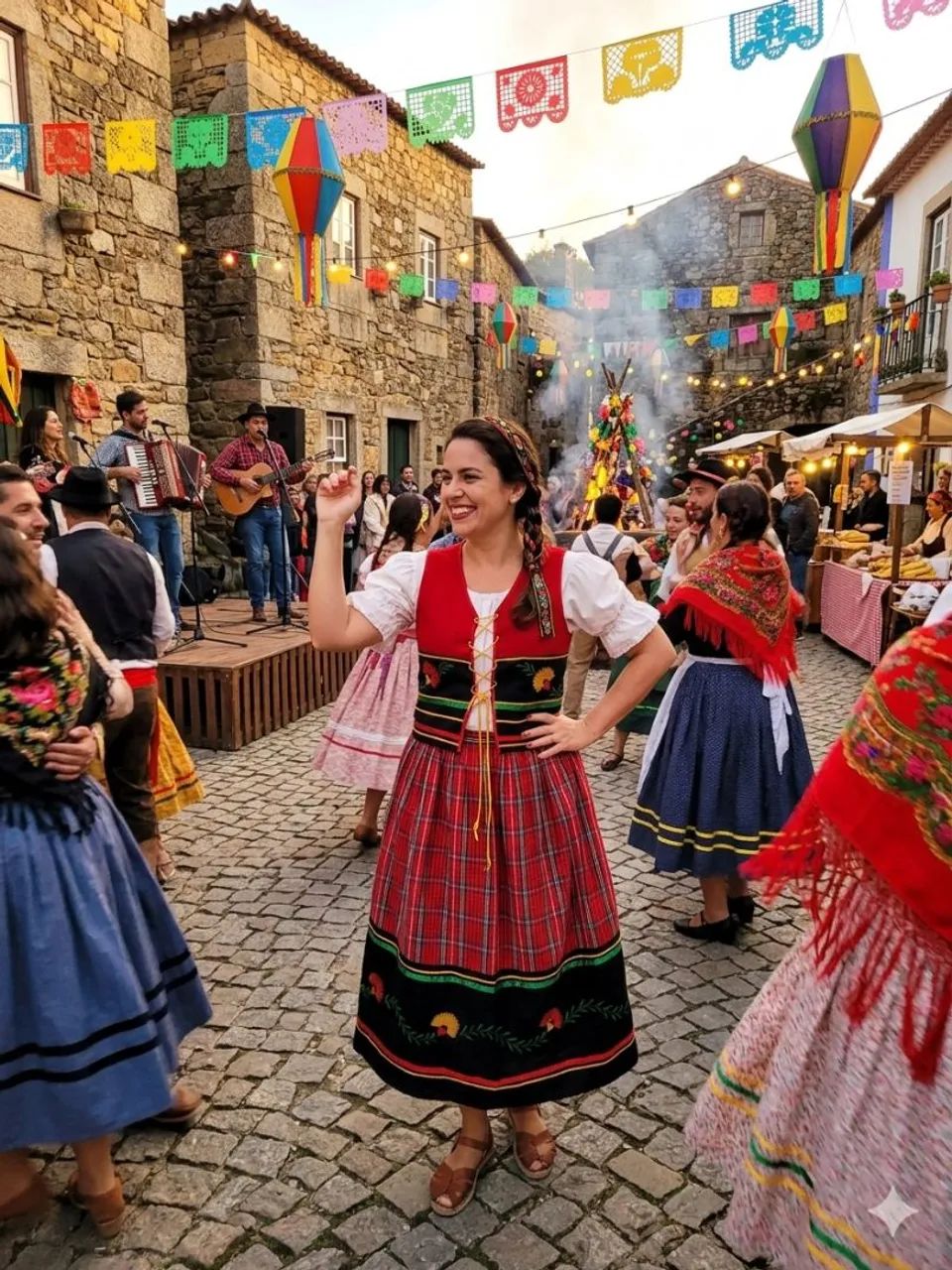 Conjunto festa junina portuguesa 