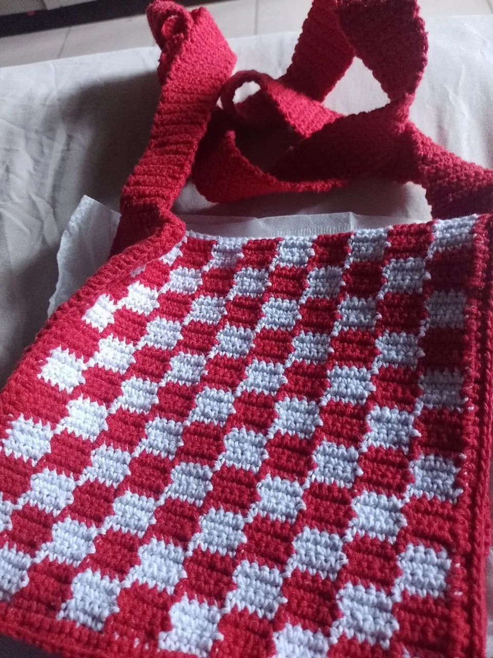 Bolsa em crochê arirang bts  - Foto 2