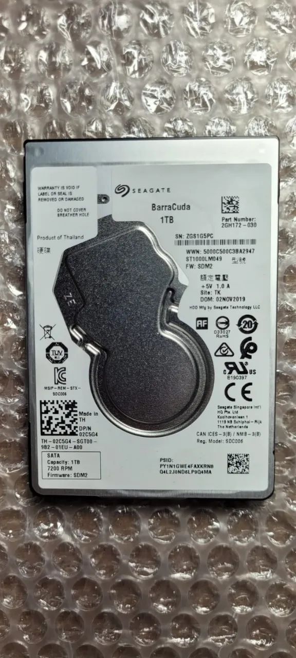 HDs Notebook e Desktop 1TB e 500GB 100%