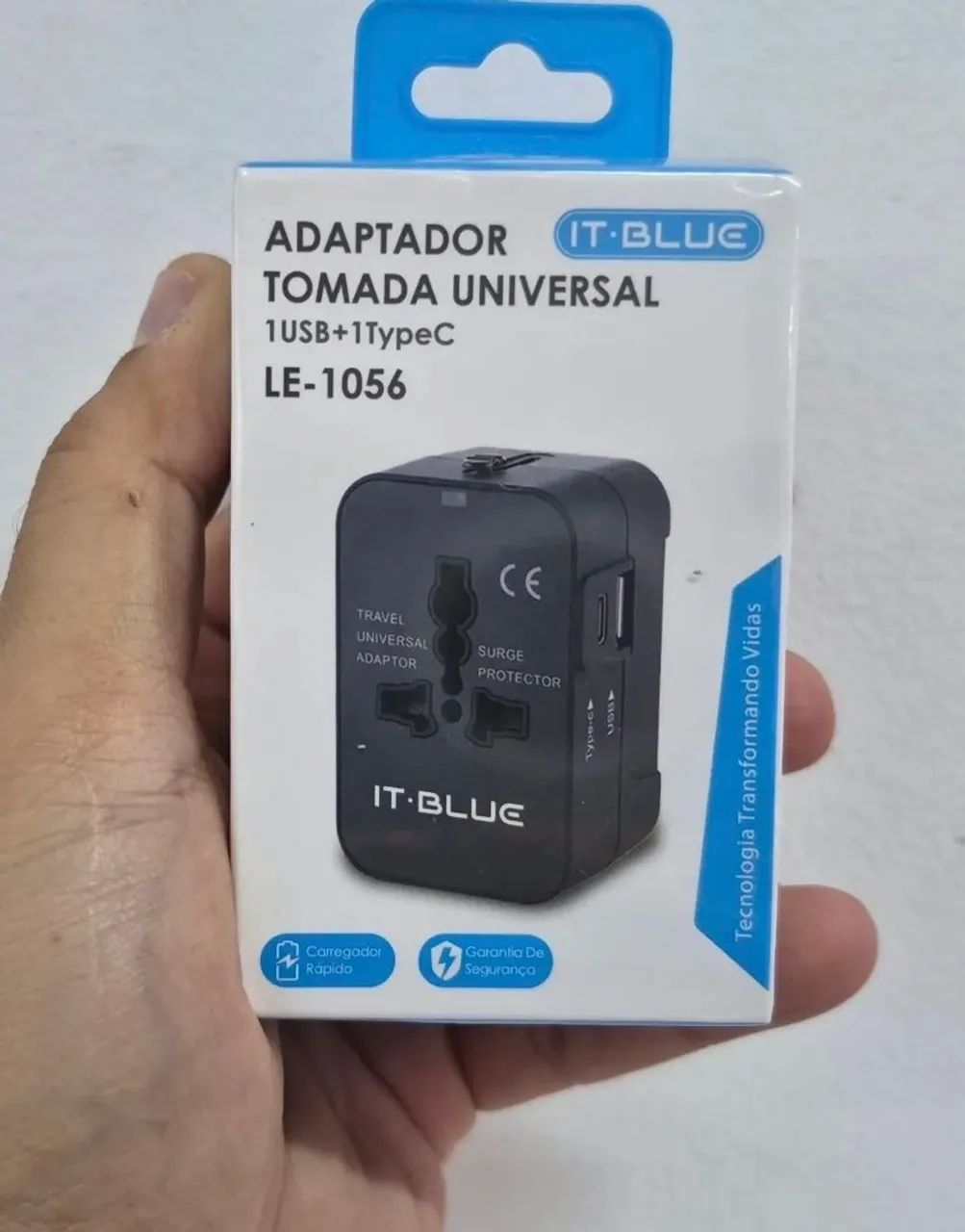 Adaptador Tomada Universal Com Usb E Usb-c Viagem 150 Países - Foto 5