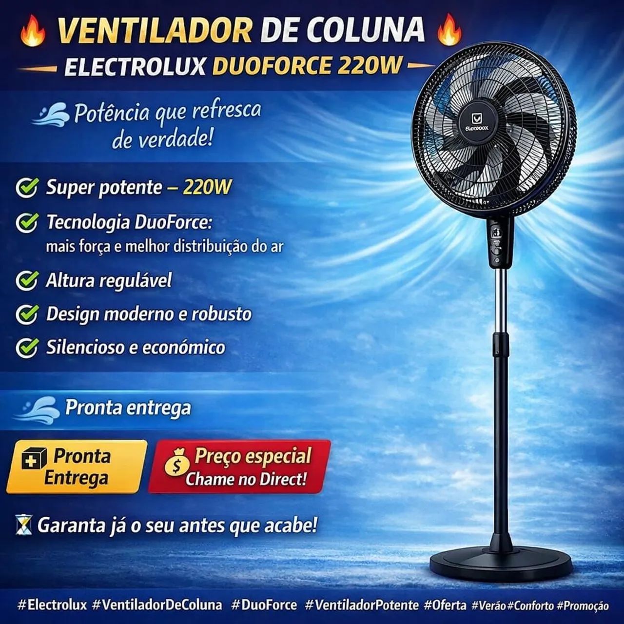 Ventilador Electrolux 220v - Foto 2
