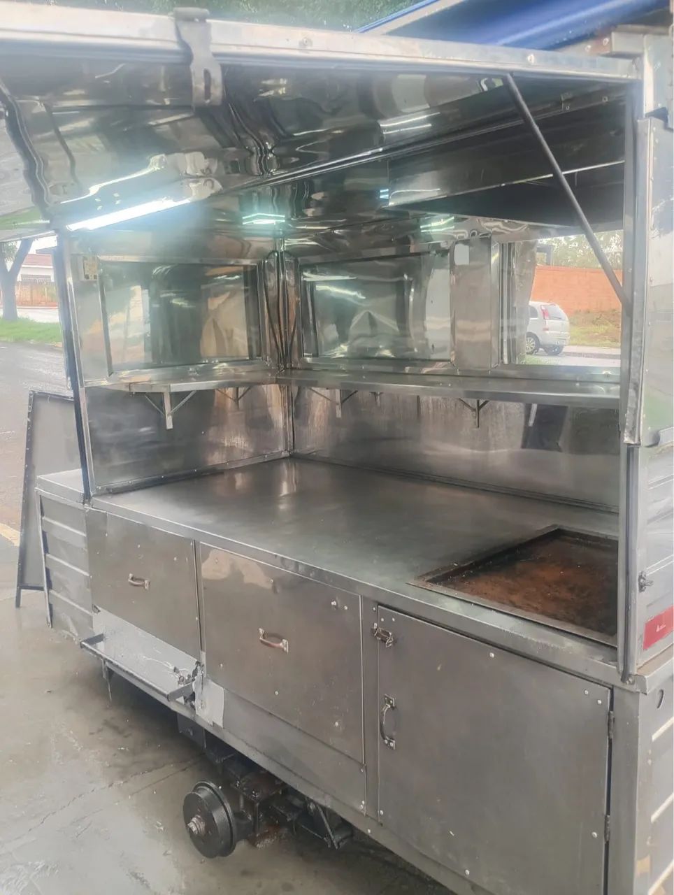 Carrinho de Lanche Completo com Toldo - Ótimo Estado - Foto 4