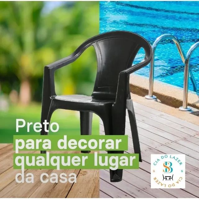 Jogo Plástico Mesa + 4 Poltronas Tambaba  - Foto 2