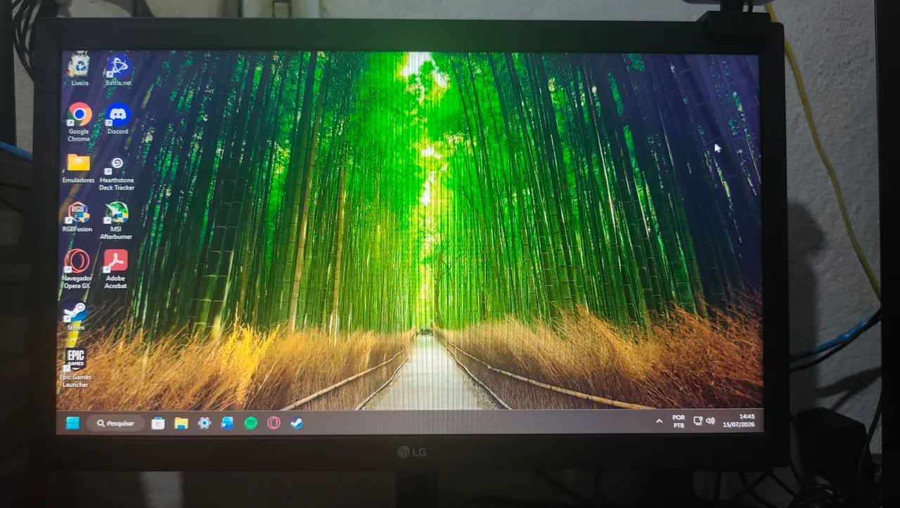 monitor LG 19,5 polegadas, HDMI/VGA, HD e 75Hz