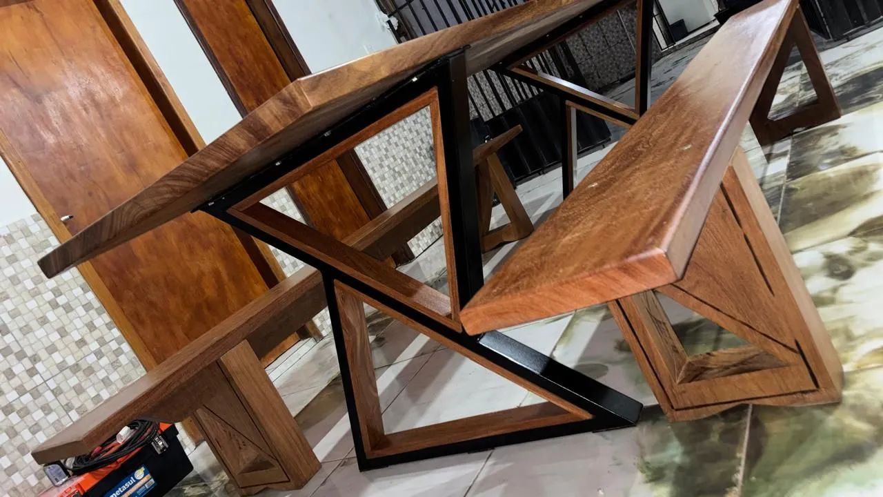 MESA DE MADEIRA NOBRE - Foto 5