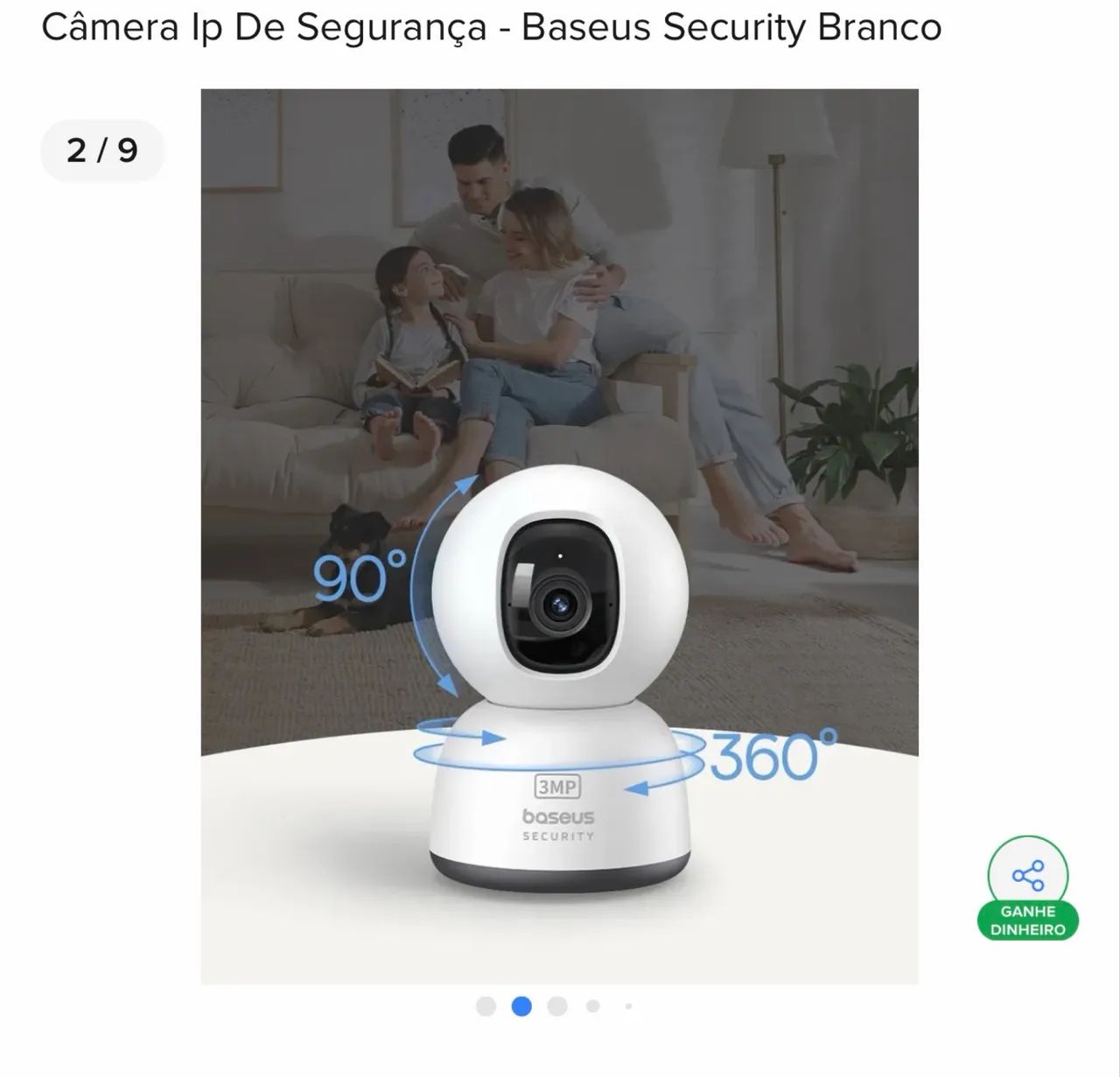 Câmera Ip De Segurança - Baseus Security Branco - Foto 2