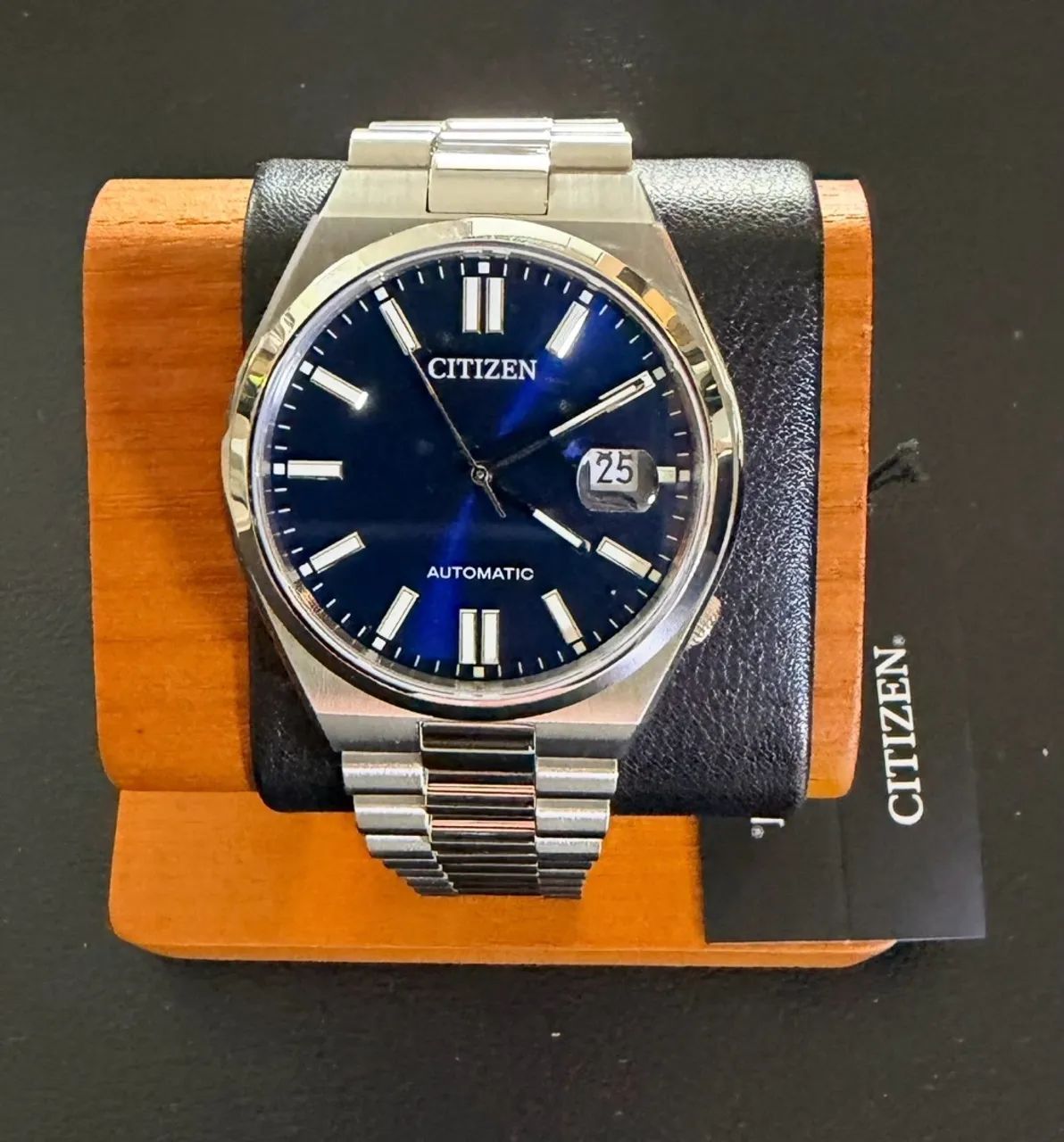 Relógio Citizen Tsuyosa Automático Azul Escuro  - Foto 4