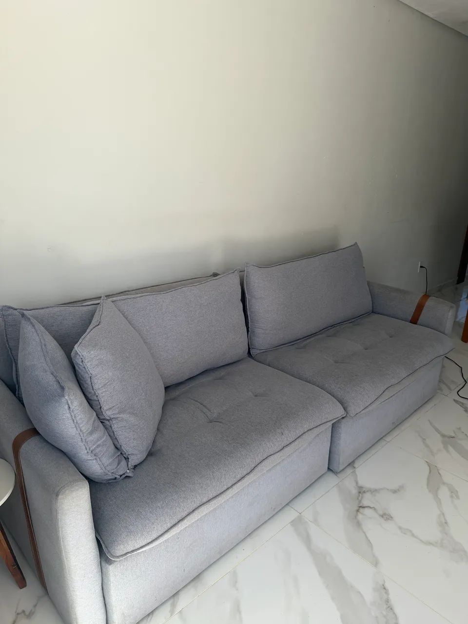 Vendo sofá-cama de LINHO 2,60m - Foto 5