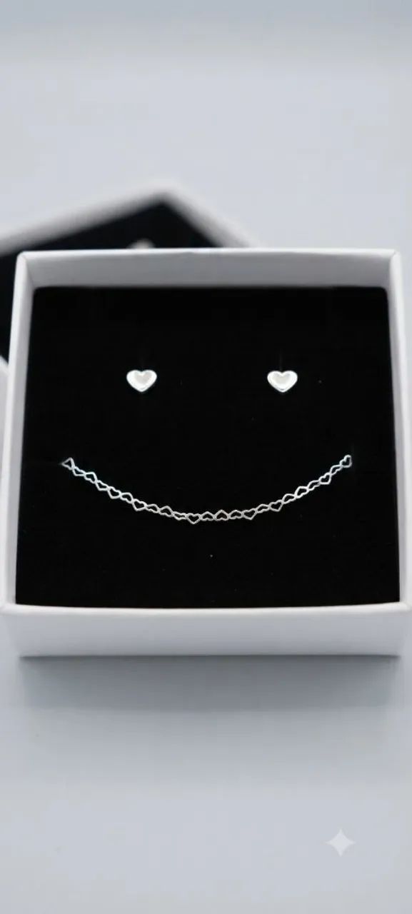 Conjunto de prata 925 legítima