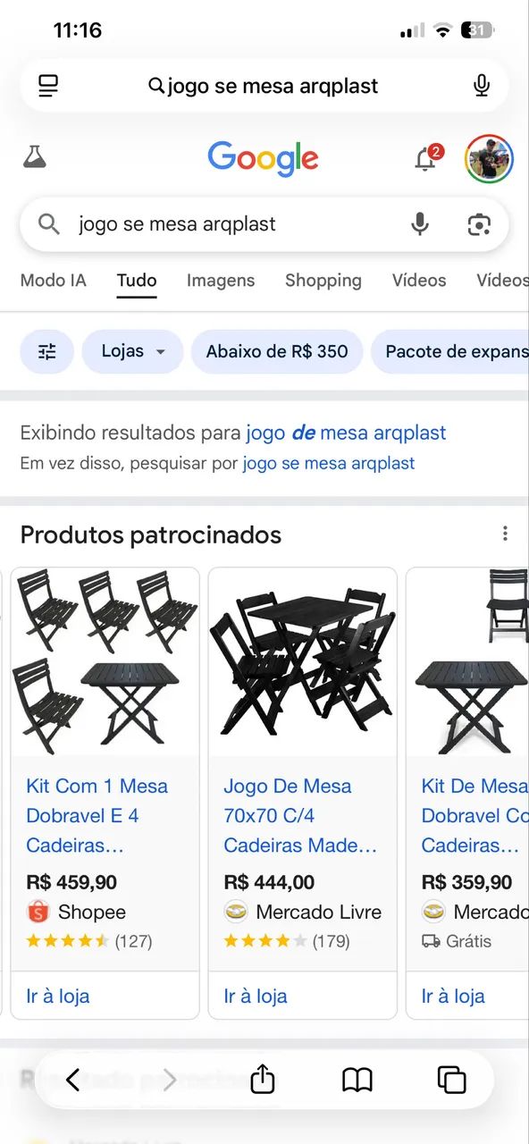 Jogo de mesa externa  - Foto 2