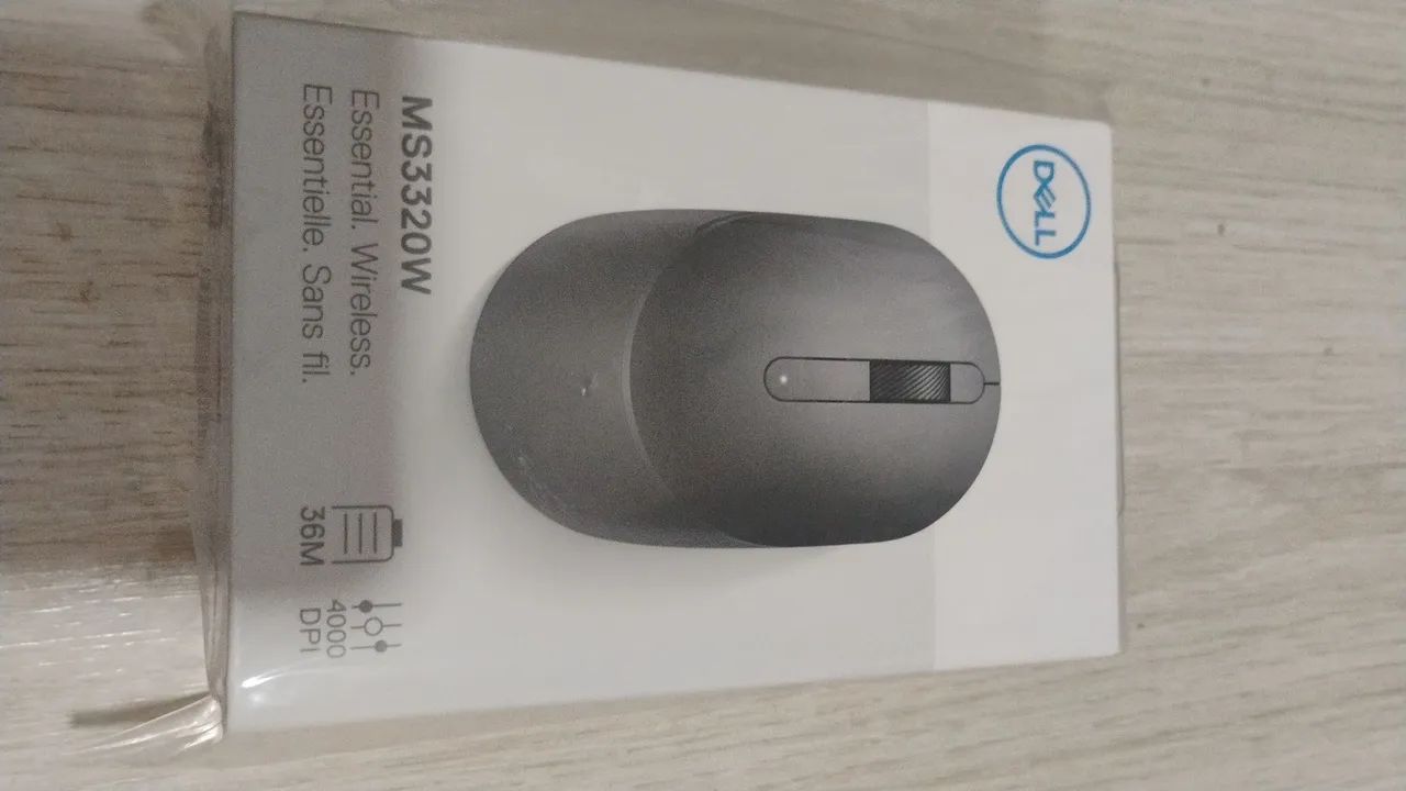 Mouse Dell MS3320W  Wi-Fi e Bluetooth Preto 