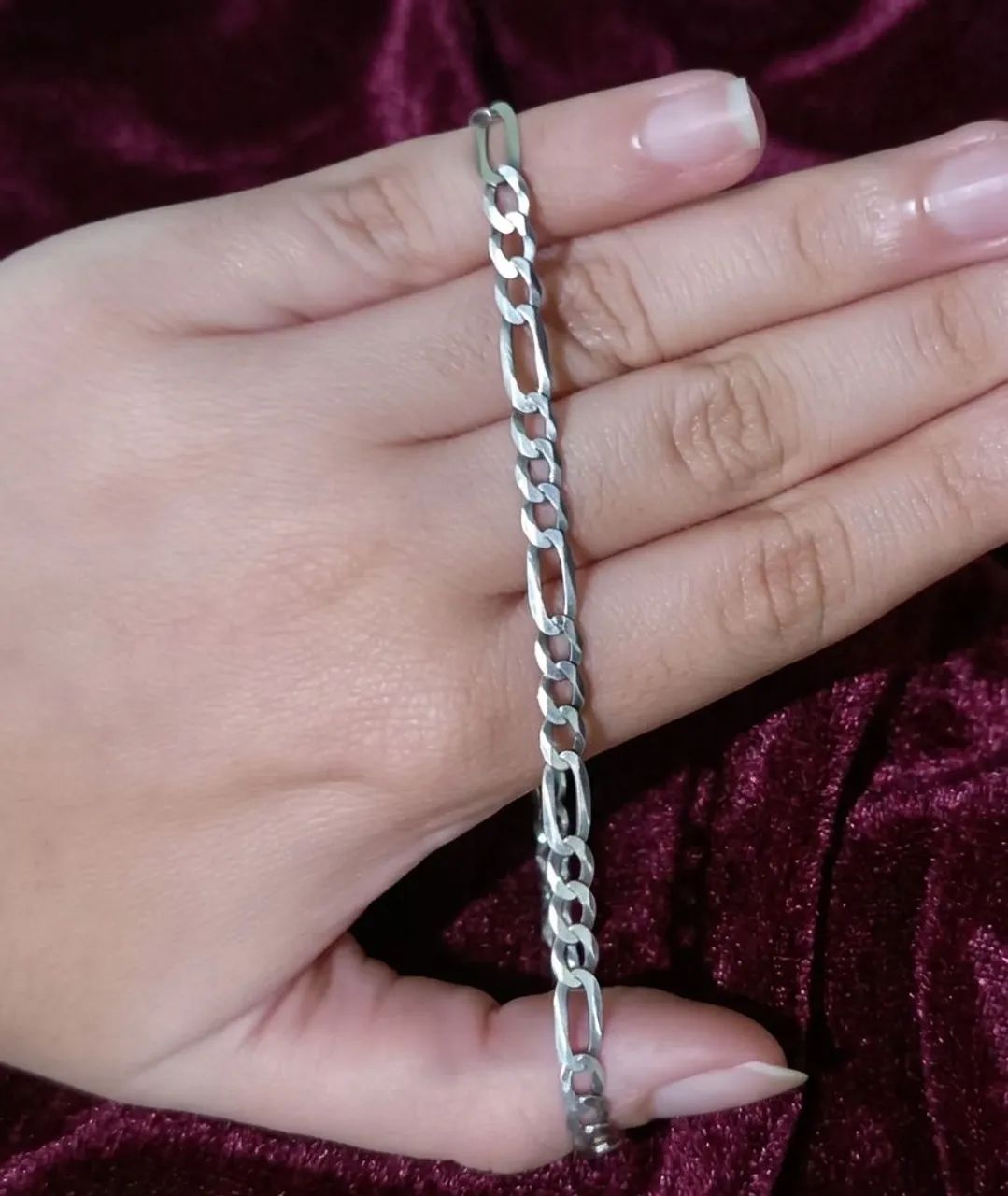 pulseira masculina prata 925 italiana