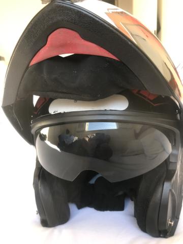 Capacete HELT escamoteavel com sobre viseira - Foto 2