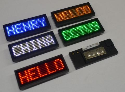 (NOVO) Letreiro Crachá De Led Para Camisa Cor Vermelho e Azul - Foto 3