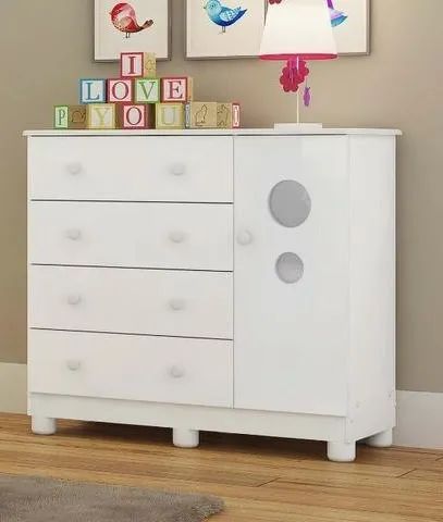 Cômoda com porta Bolinha 100% MDF (Nova) - Foto 2