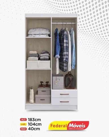 Guarda Roupa 4 Portas 2 Gavetas Direto da Fabrica Fazemos Entrega - Foto 2