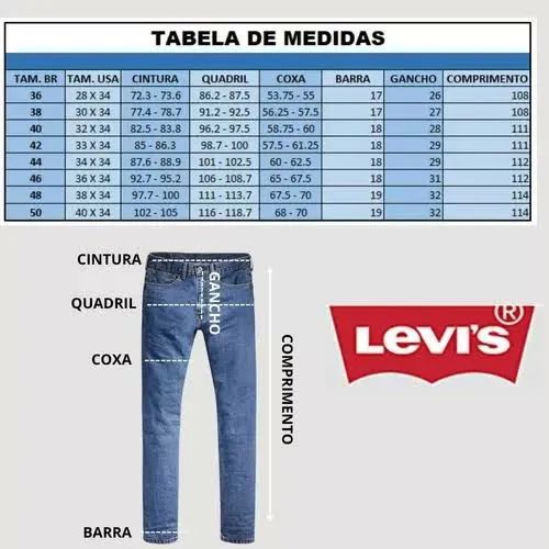 Calça Levi's 505 Jeans Masculina Azul  - Foto 4