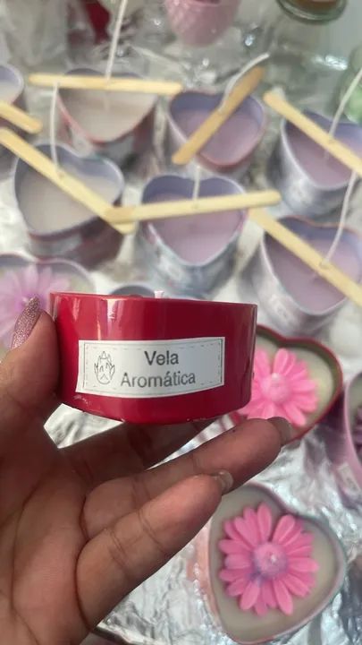 Velas Decorativas com Flores
