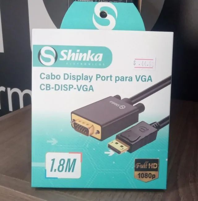 Cabo Displayport Para VGA Full HD 1,8m